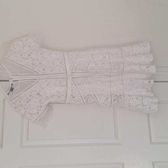 French Connection Chante White Lace dress - Picture 8 of 10